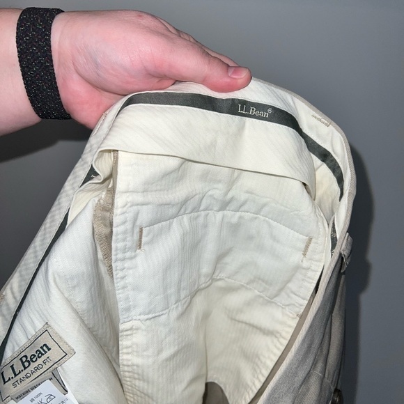 LL Bean Men's Wrinkle-Free Double L Chinos Standard Fit Pleated Size 34 - Picture 6 of 6